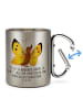 Mr. & Mrs. Panda Kaffeebecher Schmetterling Zitronenfalter mit S... in Silber
