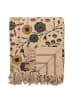 Bloomingville Decke EYDIS Natur mit Blumen Muster und Streifen 160x130 cm