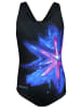 Aquarti Mädchen Badeanzug Chlorresistent Muscleback Wassersport in schwarz/blau