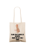 Mr. & Mrs. Panda Tote Bag Alpaka Blume mit Spruch in Creme