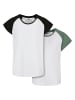 Urban Classics T-Shirts in white/saliva+white/black
