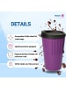 elasto Riffel-Kaffeebecher "ToGo" in brombeere/schwarz - 300 ml
