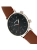Simplify Die 3300 Lederarmbanduhr in Brown/Navy