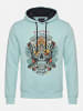 KOROSHI Basic print baumwoll-hoodie in Verde claro / hellagrÃ¼n