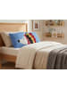 Beliani 2er-Set Dekokissen PASHOT in Blau/Gelb/Beige