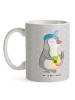Mr. & Mrs. Panda Tasse Elektriker Herz ohne Spruch in Grau Pastell