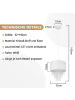 ZMH Pendelleuchte 1-flammige E27 in Beige mit Stoff und Kristall B 32cm