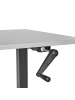 Beliani Höhenverstellbarer Schreibtisch DESTINES in Grau/Schwarz