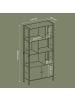 VASAGLE Standregal Barnet in Weiß - (B)74 x (H)154.5 x (T)30 cm
