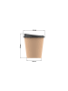 elasto Kaffeebecher "ToGo" in beständiges braun/schwarz - 200 ml