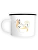 Mr. & Mrs. Panda Emaille Tasse Hund Australien Shepherd ohne Spruch in Weiß