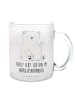 Mr. & Mrs. Panda Tee Tasse Eisbär Faul mit Spruch in Transparent