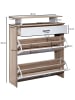 KADIMA DESIGN Schuhkipper Holz 80x95x24 cm Modern Eiche, Design Schuhregal
