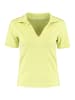 Hailys Geripptes Poloshirt Kurzarm Bluse V-AusschnittT-Shirt VICKY in Gelb