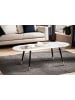 KADIMA DESIGN Couchtisch 120x60x41,5 cm mit Marmor Optik Modern, Design in Weiß