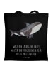 Mr. & Mrs. Panda Tote Bag Orca mit Spruch in Schwarz