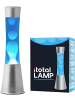 i-Total Lavalampe Magie Einzigartiges für Ihr Zuhause Blue Liquid Silver Base