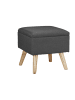 relaxdays Hocker in Grau - (B)40 x (H)40 x (T)40 cm
