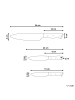 Beliani 4-tlg Küchenmesser-Set IKEDA in Schwarz