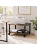 relaxdays Druckertisch in Braun/ Schwarz - (B)50 x (H)32 x (T)50 cm