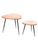 KADIMA DESIGN Satztisch 2er-Set | Akazie Premium, Metall, Industrial