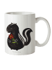 Mr. & Mrs. Panda Kaffeetasse Stinktier Blume ohne Spruch in Weiß