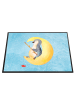 Mr. & Mrs. Panda Schreibtischunterlage Pinguin Mond ohne Spruch in Eisblau