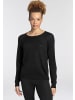 FLASHLIGHTS Rundhalspullover in schwarz