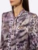 creation L Satin-Bluse in champagner-schoko-bedruckt
