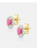Diamant L'éternel Ohrstecker, mit Rubin, 375 Gelbgold