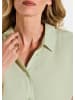 GOLDNER Hemdbluse Viskosebluse mit Hemdkragen in salbei