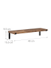 relaxdays 2 x Wandregal in Braun/ Schwarz - (B)48 x (H)9,5 x (T)15,5 cm