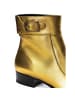 Saint Laurent Gold Leder Knöchel Stiefel