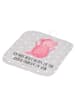 Mr. & Mrs. Panda Topfuntersetzer Axolotl Hurra mit Spruch in Grau Pastell