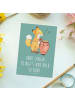 Mr. & Mrs. Panda Postkarte Bunte Congas mit Spruch in Meeresbrise