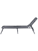 Beliani Gartenliege AMBATO in Schwarz - (W) 58 x (H) 30 x (L) 188 cm