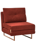 Beliani Einzelsofa JERSLEV in Rot/Braun - (W) 79 x (H) 87 x (L) 84 cm
