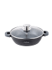 COFI 1453 Aluguss Servierpfanne Ø28cm mit Deckel in Schwarz