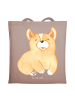 Mr. & Mrs. Panda Schultasche Corgie ohne Spruch in Braun Pastell