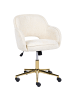 Beliani Bürostuhl EMBER in Weiß/Gold/Schwarz - (W) 60 x (H) 81 x (L) 60 cm