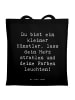 Mr. & Mrs. Panda canvas tasche Spruch Die Freude an der Kreativi... in Schwarz