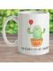 Mr. & Mrs. Panda Tasse Kaktus Luftballon mit Spruch in Weiß