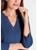 GOLDNER Shirt Modisches 3/4-Arm-Oberteil in royalblau
