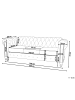 Beliani 3-Sitzer Sofa CHESTERFIELD in Braun - (W) 208 x (H) 78 x (L) 88 cm