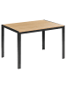 Beliani Esszimmertisch MANN in Braun/Schwarz - (W) 80 x (H) 75 x (L) 120 cm