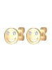 Elli Ohrringe 925 Sterling Silber mit Smiling Face in Gold