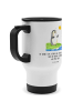 Mr. & Mrs. Panda Thermobecher Pinguin Surfer mit Spruch in Weiß