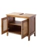 home24 home24 Waschbeckenunterschrank (1er Set) - Mango - Wiener Geflecht & Massivholz Mango - 70.0 x 60.0 x 40.0 cm in Mango