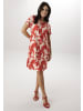 Aniston SELECTED Jerseykleid in rosa-rot-weiß