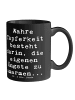 Mr. & Mrs. Panda Kaffeetasse Spruch Tapferkeit Umarmung mit Spruch in Schwarz